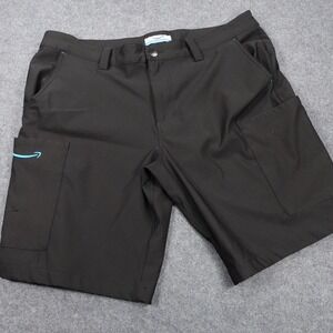 Amazon Employee Uniform Cargo Shorts Mens 38 Black Utility Workwear Smile Logo